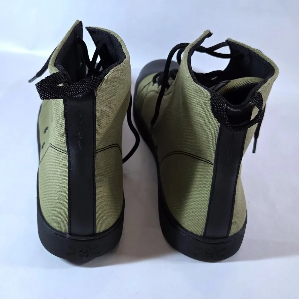 NWOT Woobies Snake-Eater MOD-2 Army Green Canvas Hi-Top Shoes Size 12